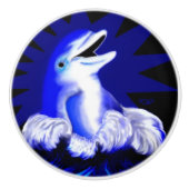 微笑むイルカ セラミックノブ (正面)