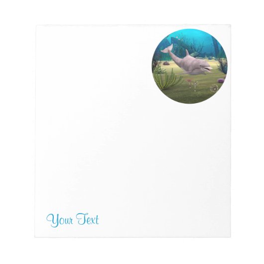 微笑むイルカ ノートパッド (正面)