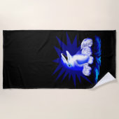 微笑むイルカ ビーチタオル (正面)