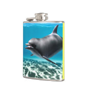 微笑むイルカ フラスク (左)