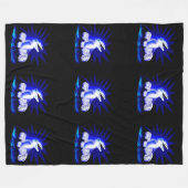 微笑むイルカ フリースブランケット (正面(横))