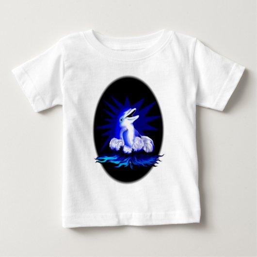 微笑むイルカ ベビーTシャツ (正面)