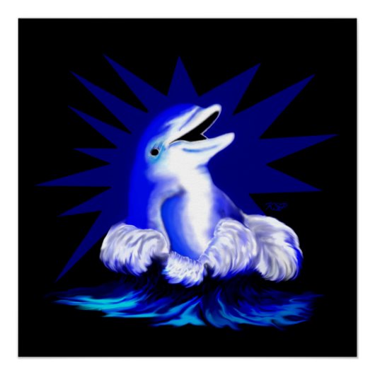 微笑むイルカ ポスター (正面)