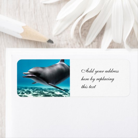 微笑むイルカ ラベル (インサイチュ)