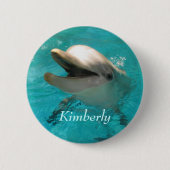 微笑むイルカ 缶バッジ (正面)