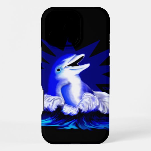 微笑むイルカ iPhoneケース (裏面)