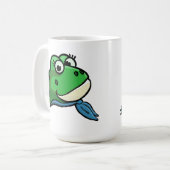微笑むカエル コーヒーマグカップ (正面左)