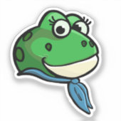 微笑むカエル シール (正面)