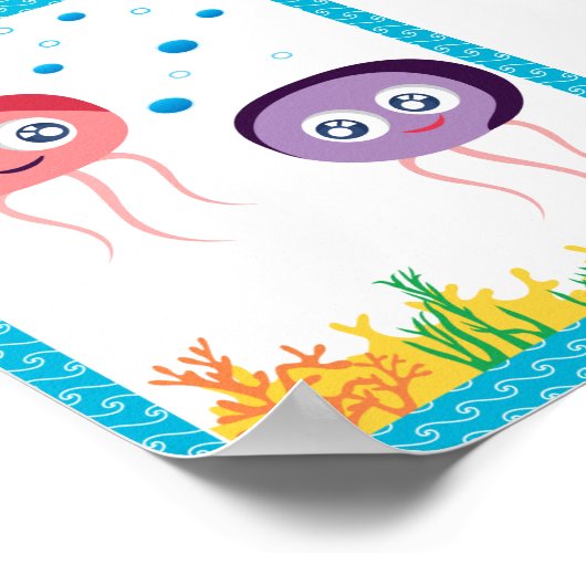 微笑むクラゲ ポスター (角)