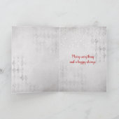 微笑むクリスマスのシロクマ シーズンカード (内部)