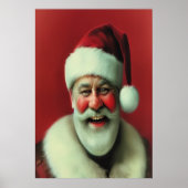 微笑むサンタクロース | AIアートポスター ポスター (正面)