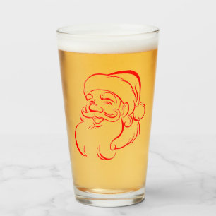 微笑むサンタクロースMerry Christmas Holiday タンブラーグラス