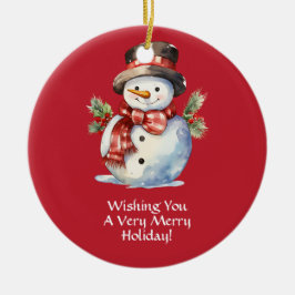 微笑むサンタセラミックのクリスマスオーナメント セラミックオーナメント