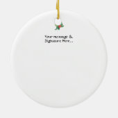 微笑むサンタセラミックのクリスマスオーナメント セラミックオーナメント (裏面)