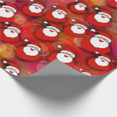 微笑むサンタ ラッピングペーパー (角)