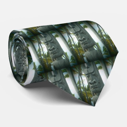 微笑むティキ像のネクタイ ネクタイ (ロール)