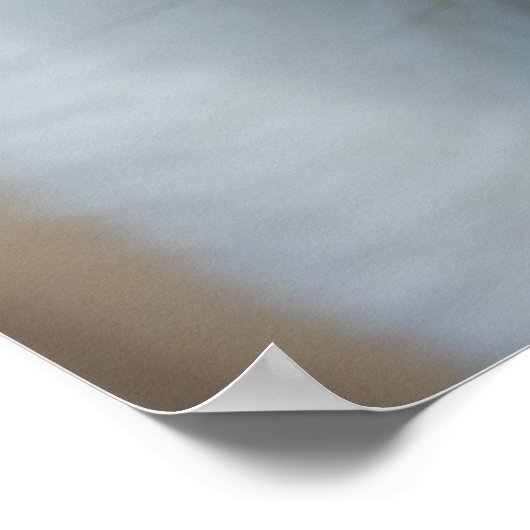 微笑むパグ ポスター (角)