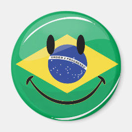 微笑むブラジル国旗 マグネット