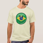 微笑むブラジル国旗 Tシャツ (正面)