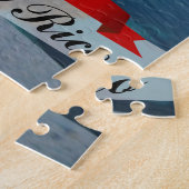 微笑むプエルト州旗 ジグソーパズル (側面)