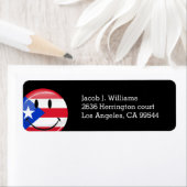 微笑むプエルト州旗 ラベル (インサイチュ)