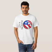 微笑むプエルト州旗 Tシャツ (正面フル)