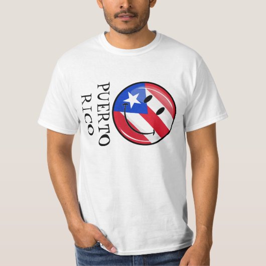 微笑むプエルト州旗 Tシャツ (正面)