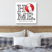 微笑むペルー国旗 |ハウスウォーマー キャンバスプリント (インサイチュ (寝室))