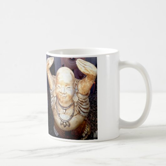 微笑む仏陀のマグカップ コーヒーマグカップ (右)