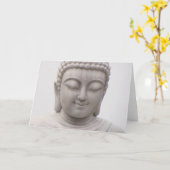 微笑む穏やかな仏様 励ましの愛と平和 カード (黄色い花)