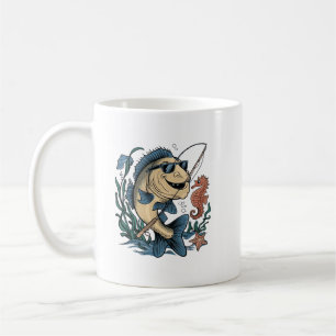 微笑む魚 コーヒーマグカップ