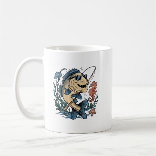 微笑む魚 コーヒーマグカップ (左)