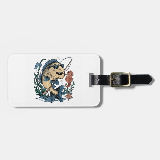 微笑む魚 ラゲッジタグ (正面横)