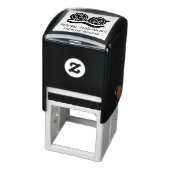 微笑んで眉をひそめるカボチャのハッピーハローウィン名 セルフインキングスタンプ (商品)