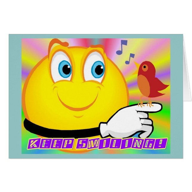 微笑カード2を保って下さい (正面横)