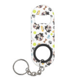 微笑犬のオーストラリア人の羊飼い キーホルダー栓抜き (正面)