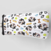 微笑犬のオーストラリア人の羊飼い ゴルフヘッドカバー (正面)