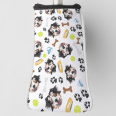 微笑犬のオーストラリア人の羊飼い ゴルフヘッドカバー (回転90)