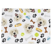 微笑犬のゴールデン・リトリーバー ラージペーパーバッグ (裏面)