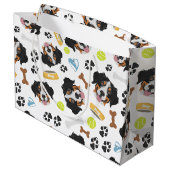 微笑犬のバーニーズ・マウンテン・ドッグ ラージペーパーバッグ (裏面アングル)