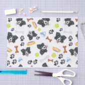 微笑犬のボーダーコリー 薄葉紙 (クラフト)