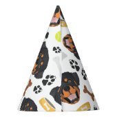 微笑犬のロットワイラー パーティーハット (裏面)