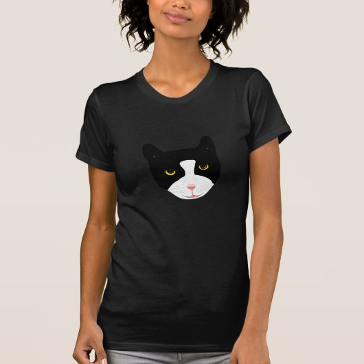 微笑猫の顔のTシャツ Tシャツ (正面)