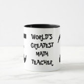 微笑PIの世界で最も素晴らしい数学の教師のマグ マグカップ (中央)