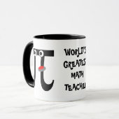 微笑PIの世界で最も素晴らしい数学の教師のマグ マグカップ (正面左)