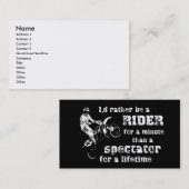 微細な土のバイクの名刺のためのライダー 名刺 (正面/裏面)