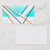 微風の抽象的で青く白いデザインの名刺 名刺 (正面/裏面)