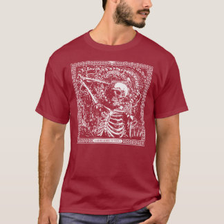 徳に静まる - ホワイトライン Tシャツ