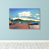 徳力富吉郎による道からの富士山 キャンバスプリント (インサイチュ (ウッドフロア))