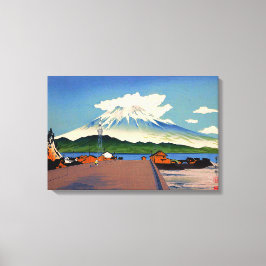 徳力富吉郎による道からの富士山 キャンバスプリント
